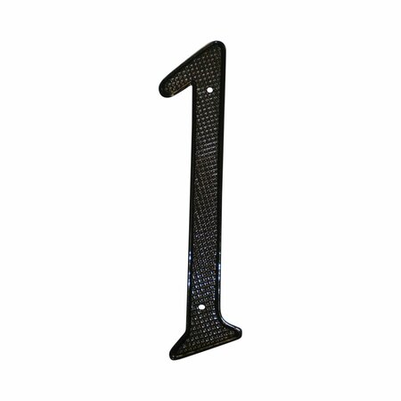 PAMEX 4in Zinc Nail On House Number # 1 Matte Black Finish DD07401BL